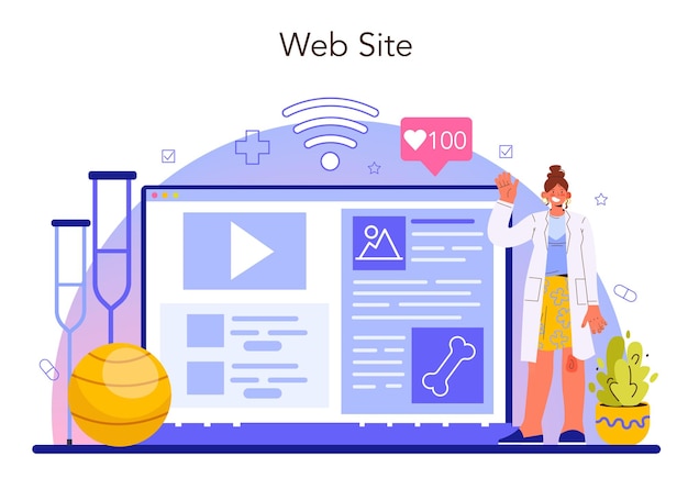 Физиотерапевтический онлайн-сервис или врач-платформа, помогающий пациентам
