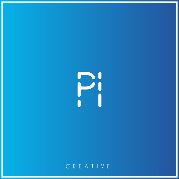 Pi creative quest'ultimo logo design premium vector creative logo vector illustration logo lettere logo