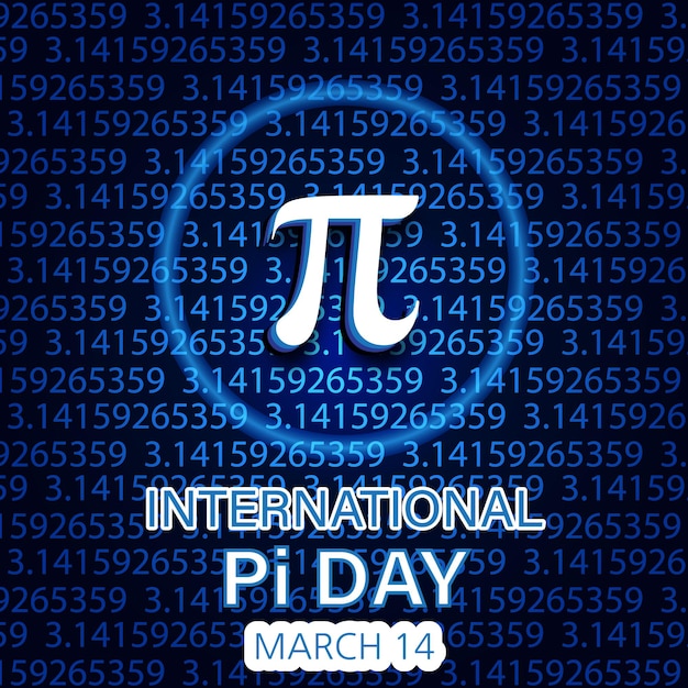 Premium Vector Pi day international pie day 14 march with pie symbols