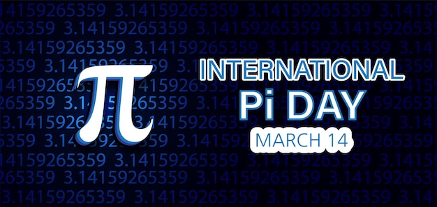 Pi day international pie day 14 march with pie symbols vector illustration celebrate pie day