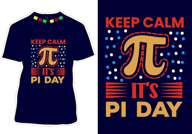 Pi giorno t-shirt design vettoriale