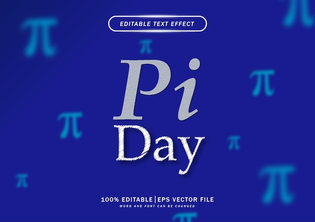 Pi day text effect