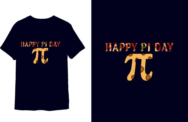 Vector pi day tshirt design