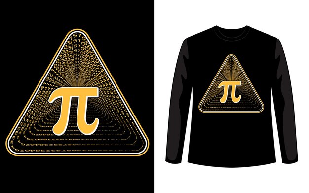 Pi Day Typography Tshirt Design Template