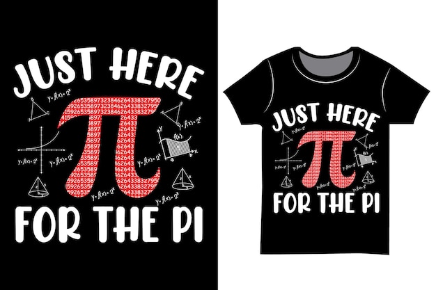 Пи день винтажная типография дизайн футболки математический пирог символ рубашка