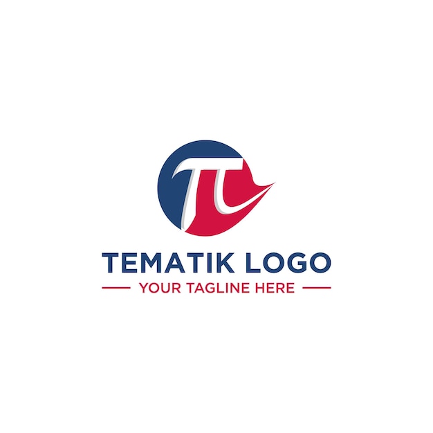 Pi math education logo design