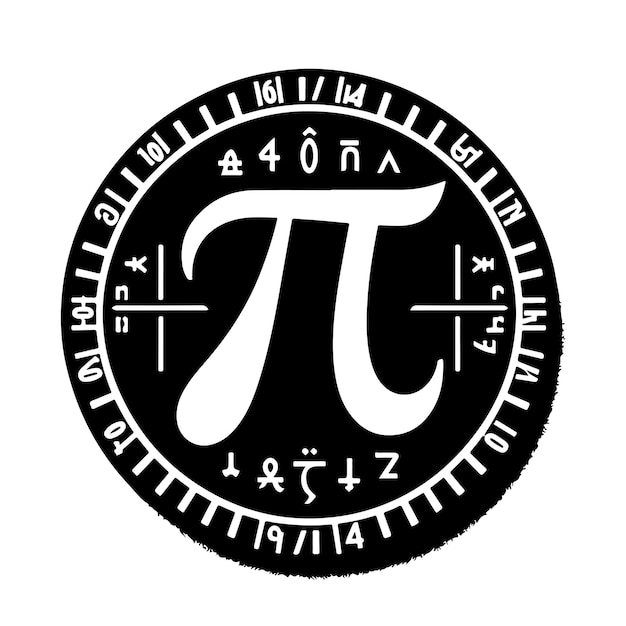Vector pi silhouettes vector happy international pi day design greek alphabet symbol pi