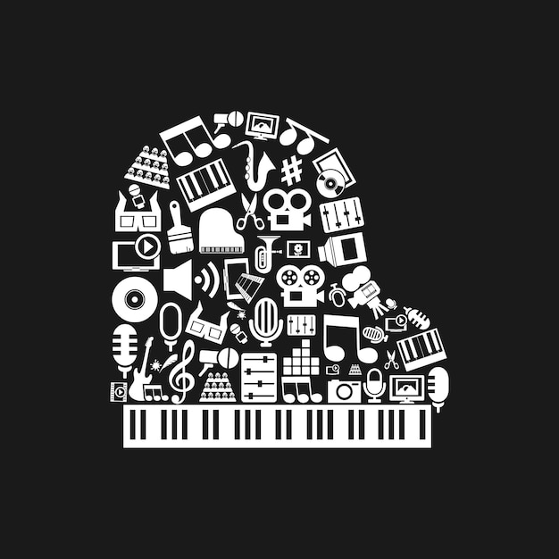 Vector piano art