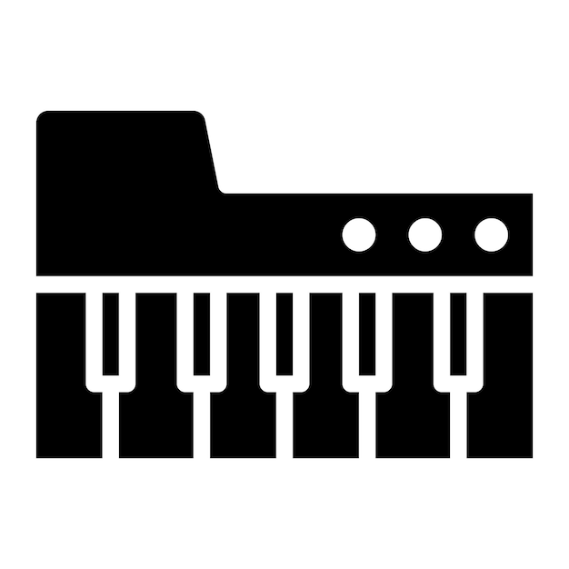 Vector piano-iconen vectorbeeld kan worden gebruikt voor instrument