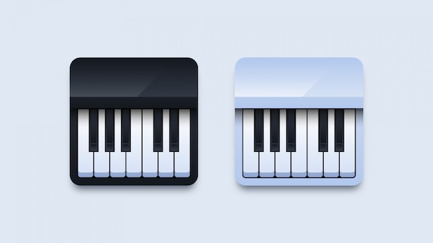 Piano icons illustration