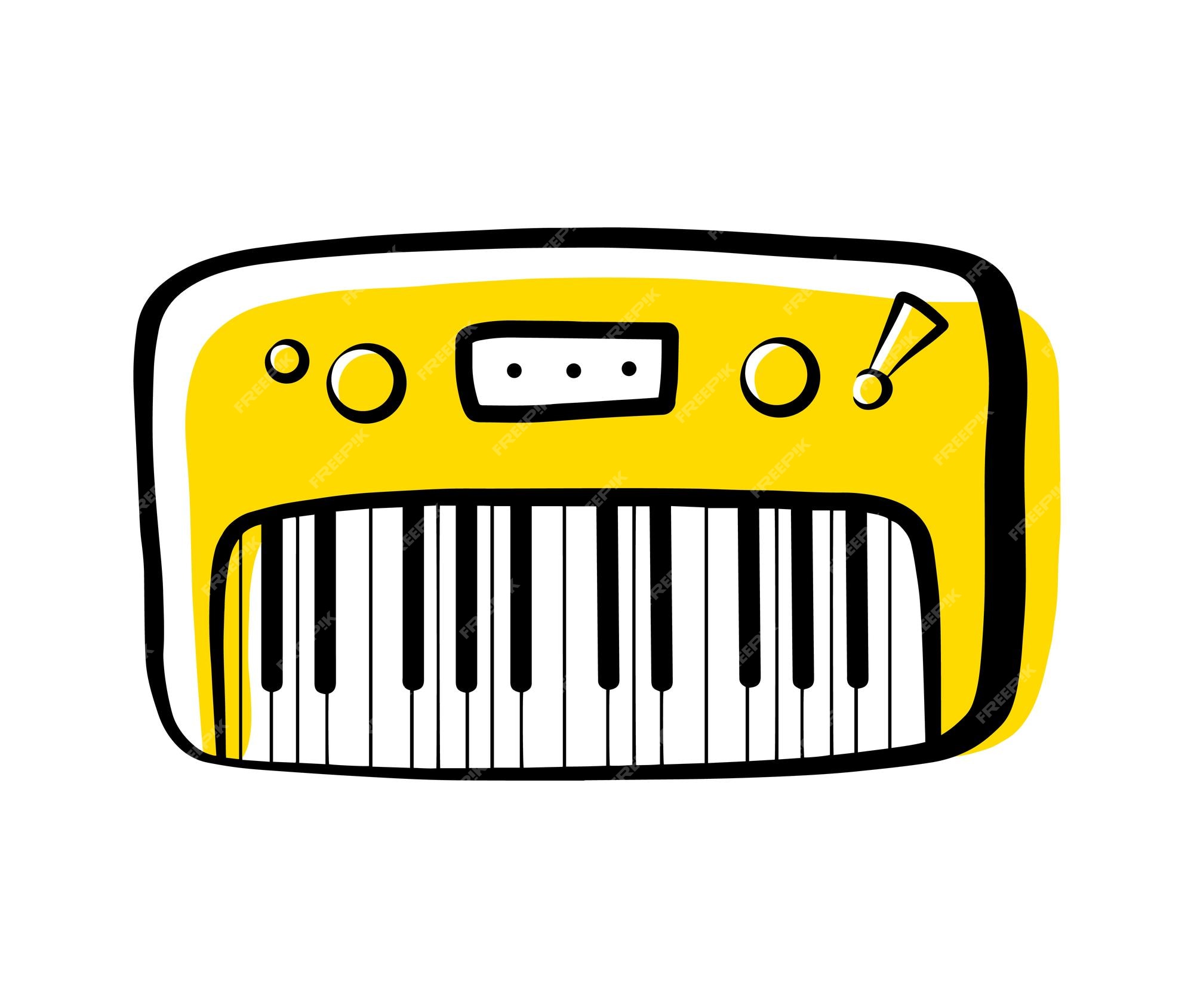 Piano online class isolated cartoon Royalty Free Vector