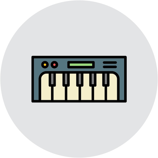 Vector piano keyboard vector illustration style