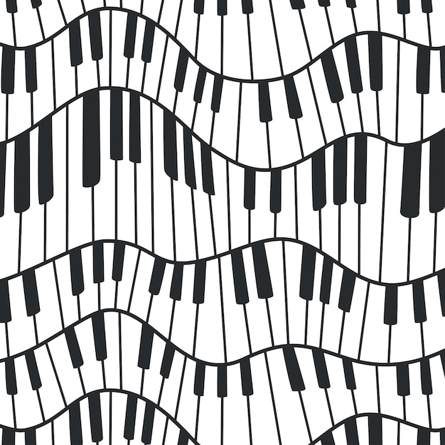 Piano Keys Abstract Style Pattern Vector Illustration