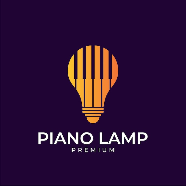 Piano lamp logo ontwerp