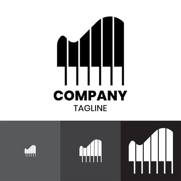 Piano logo design can be used for branding and business