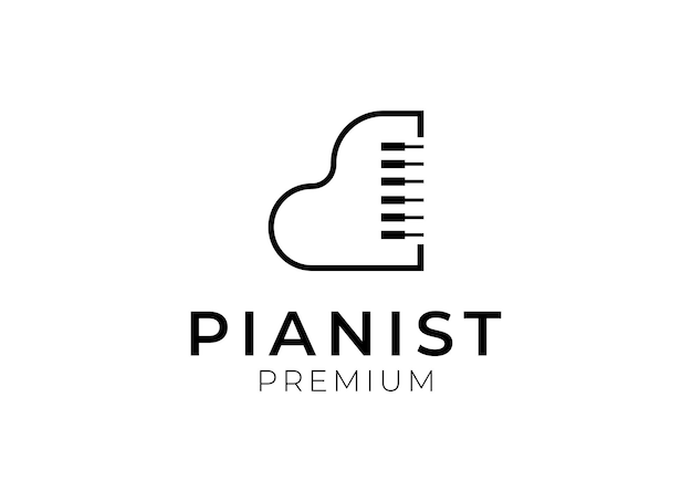 Piano Logo Graphic by WANGS · Creative Fabrica