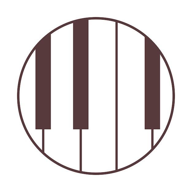 Vector piano logo icon design