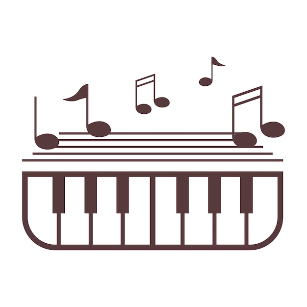 Vector piano logo pictogram ontwerp