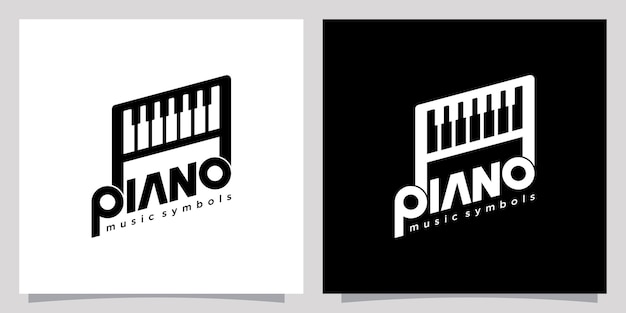 Piano logo pictogram symbool sjabloon logo