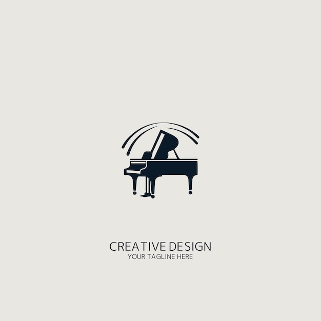 Vector piano logo vector