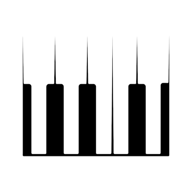 Vector piano-logo