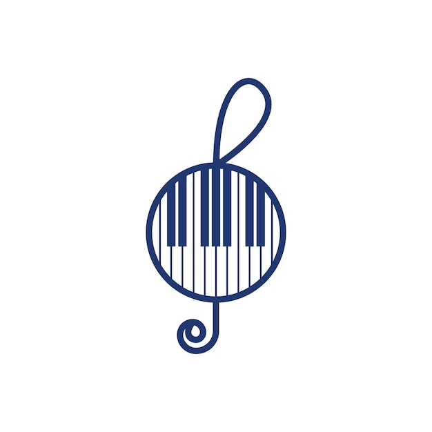 Icona di musica per pianoforte disegno di illustrazione vettoriale