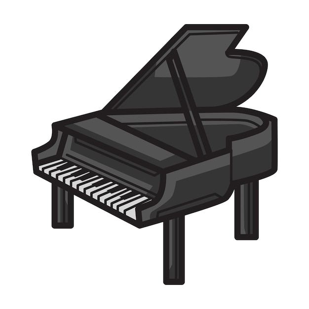 Vector piano music instrument clipart