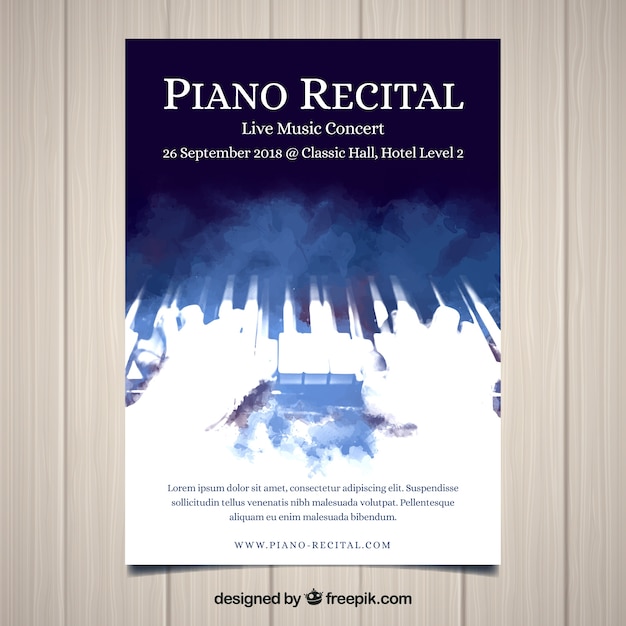 Piano music poster concept