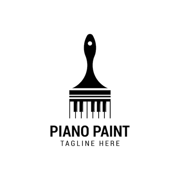 Piano paint concept   logo design inspiration