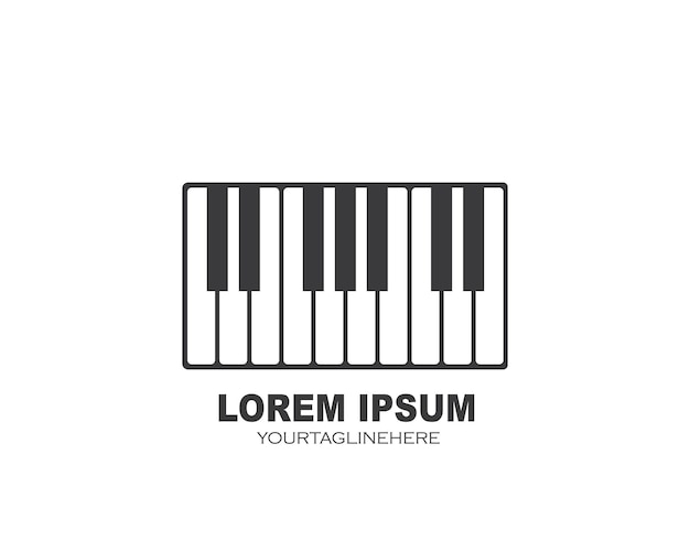 Piano pictogram vector illustratie ontwerpsjabloon