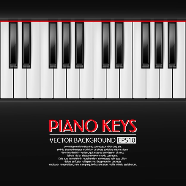 Vector piano toetsen achtergrond