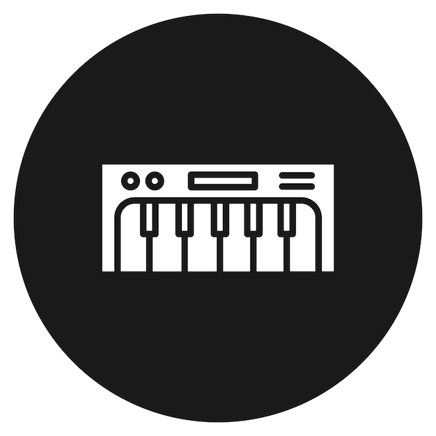 Piano toetsenbord vector icoon Kan worden gebruikt voor verjaardag icoon set