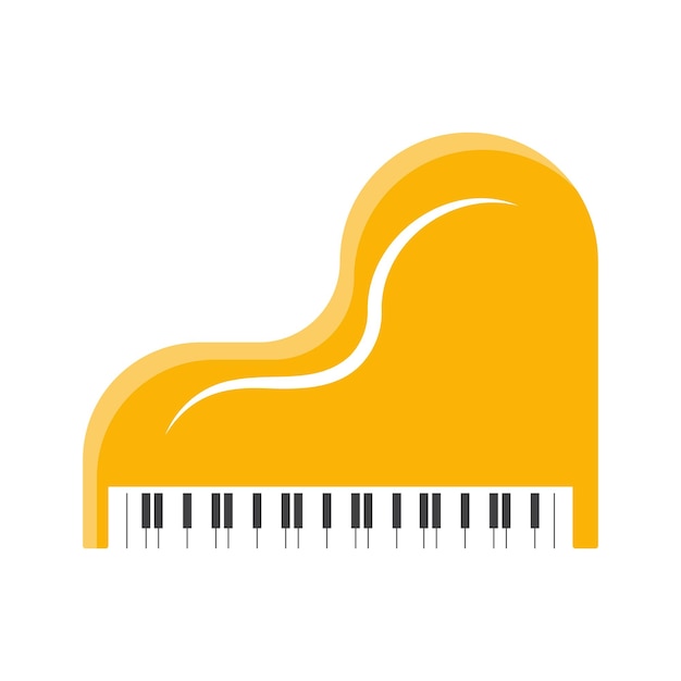 Piano vector illustration Pianoforte acoustic musical instrument icon