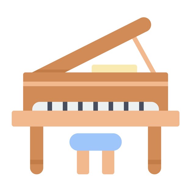 Vettore stile di illustrazione vettoriale per pianoforte