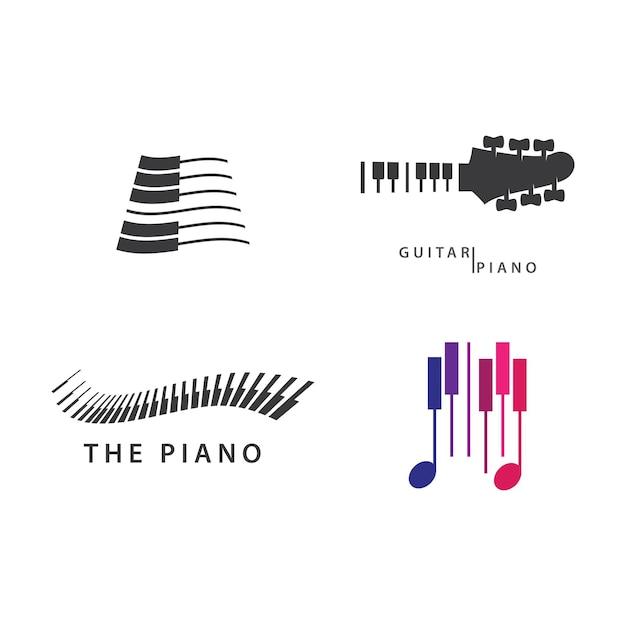 Vector piano vector ilustration