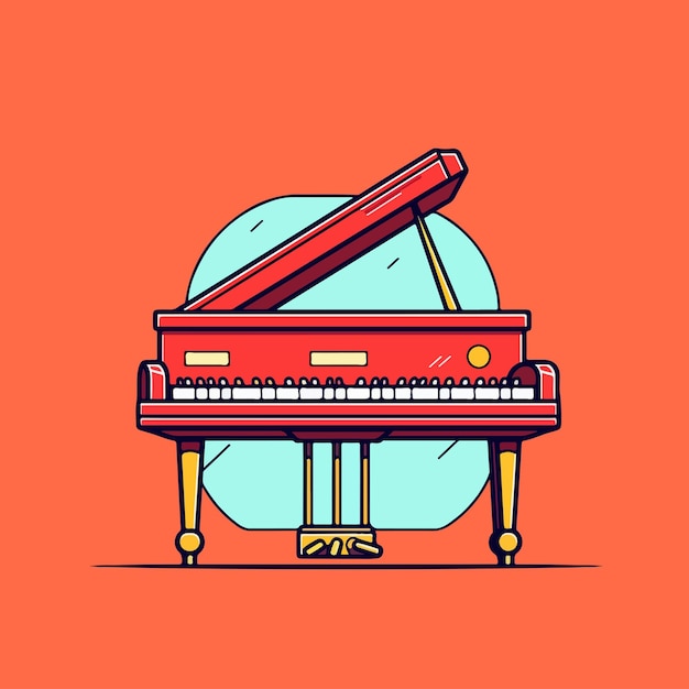 Vector piano vectorillustratie