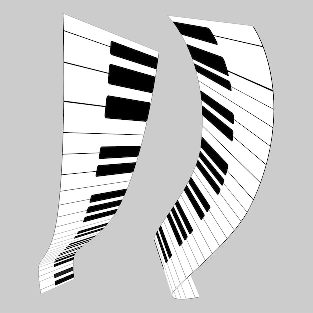 Pianotoetsen, vectorillustratie voor ontwerp