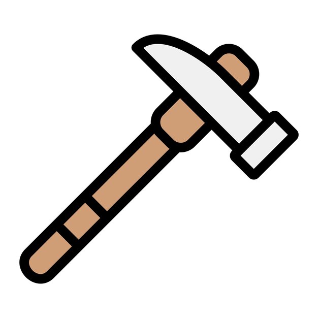 Vector pick hammer vector icon design illustratie