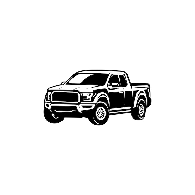 Pick up truck adventure vector