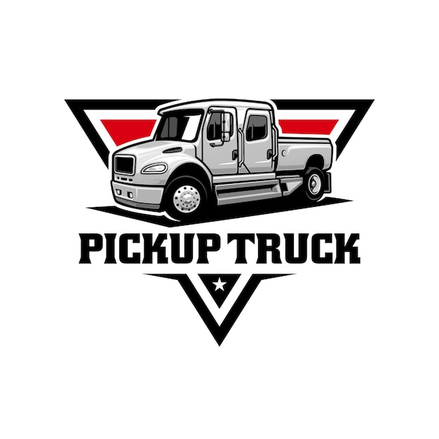 pick-up truck illustratie logo vector