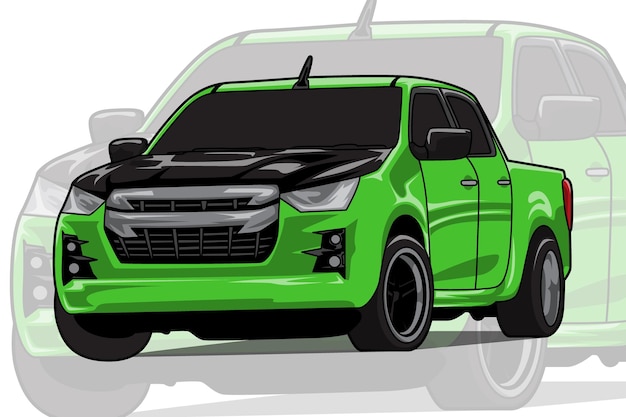 Vector pick-up truck vectorillustratie