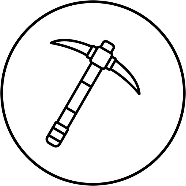 Vector pickaxe icon vector image can be used for history