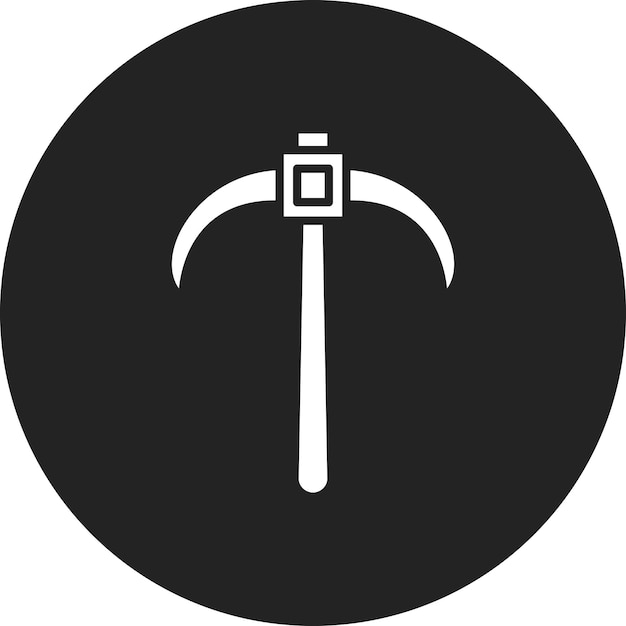 Pickaxe-icon vectorbeeld Kan worden gebruikt voor kernenergie