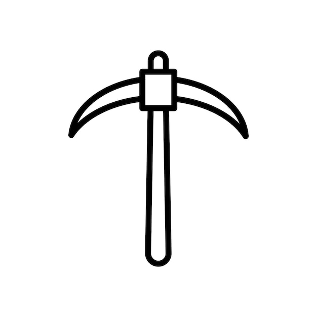 Pickaxe-icoon geïsoleerd op witte achtergrond