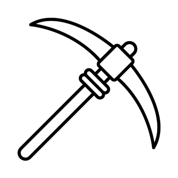 Pickaxe-lijnillustratie