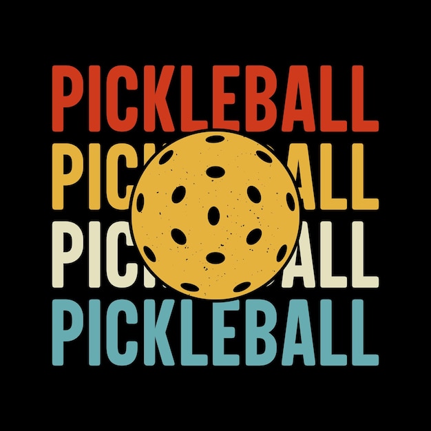 Pickle ball illustration design