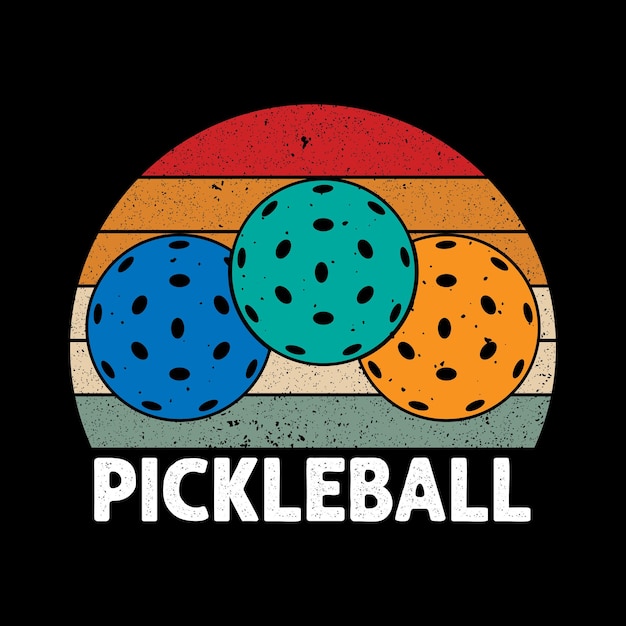 Vector pickle ball illustration design