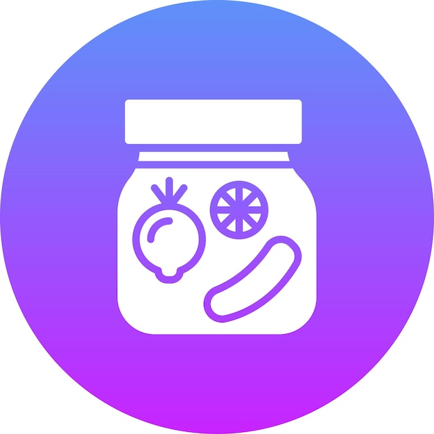 Pickle vector icon illustration of fruits and vegetables iconset