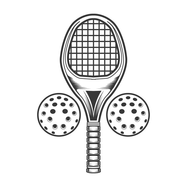 Vector pickle with pickleball vector design