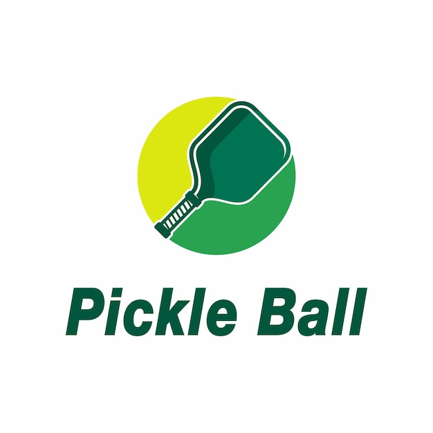 Vector pickleball badge icon logo in modern minimalist style